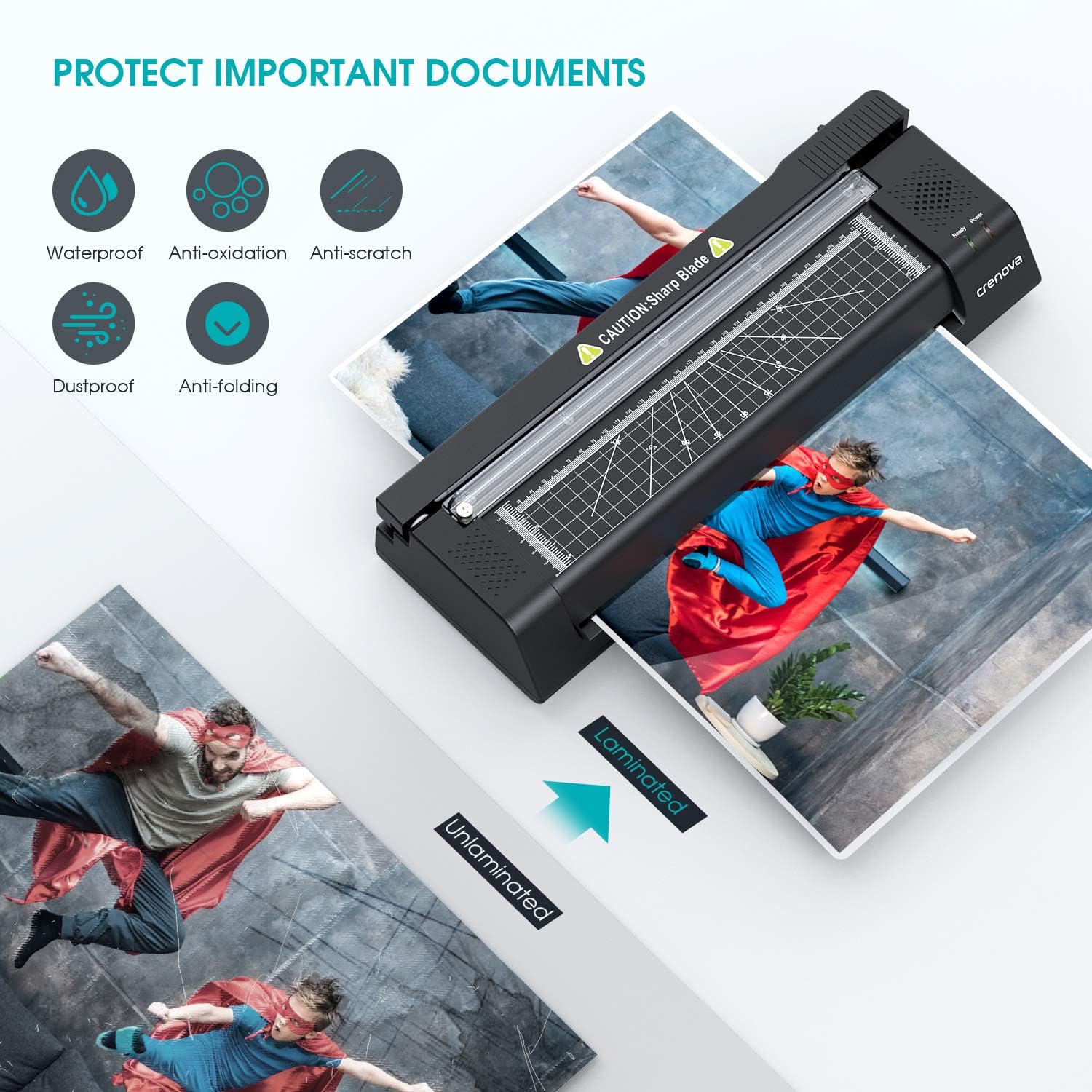 Crenova A3 Laminator with Paper Cutter and 40 thermal laminating