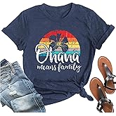 Hawaiian Shirts for Women Palm Trees Beach Graphic Tee Tops Summer Vacation Short Sleeve Tshirt Tops