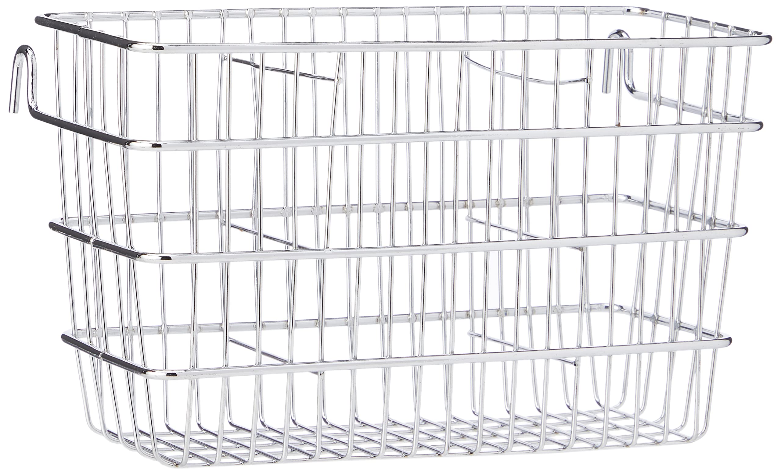 KitchenCraft Cutlery Drainer Caddy with Hooks, Metal Cutlery Holder, Robust and Hygienic 25 x 25cm (1 x 1''), Silver