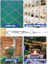 TooTaci Garden Wire 60M 2mm Stainless Steel 7x7 PVC Coated Kit view 6