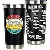 DECZHIYU 50th Birthday Gifts for Women Men - 1976 50th Birthday Decorations Gifts Ideas for Her Him - 50 Year Old Birthday Gift for Men Women Turning 50 Gift Ideas - 20oz Stainless Steel Tumbler