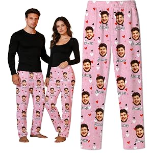 Custom Face Pajama Pants-Personalized Photo Sleep Pants Gift for Men Women