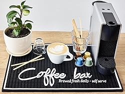 Ultimate Coffee Bar Mat for Countertop, Large 18x12