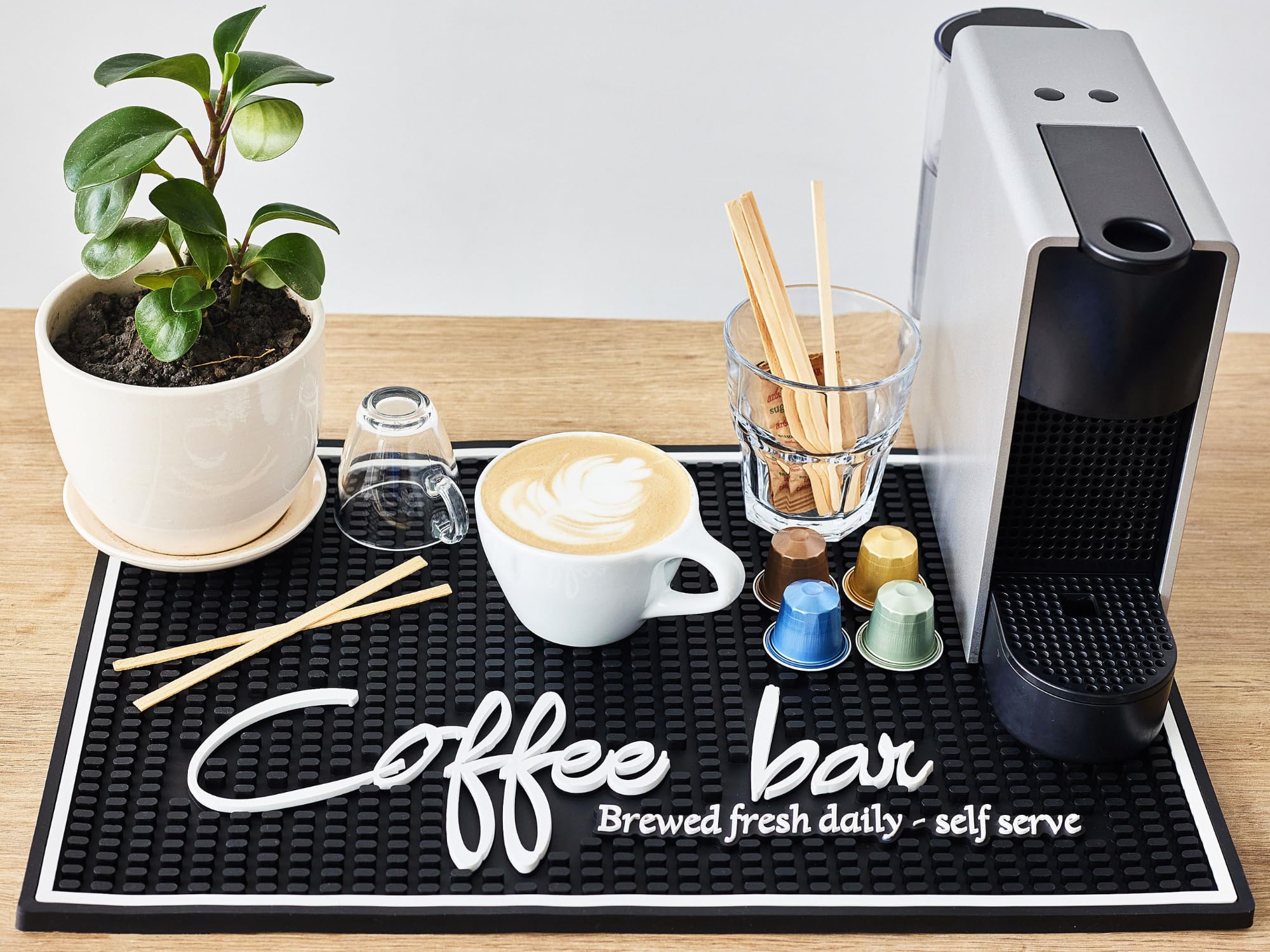 Ultimate Coffee Bar Mat for Countertop, Large 18x12