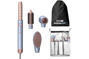 INFINITIPRO by CONAIR DigitalAIRE Multi Hair Styler, Air Styling System for Curls, Waves, Blowouts & Volume, 4 Attachments to Personalize Your Look Plus Storage Bag, Light Blue