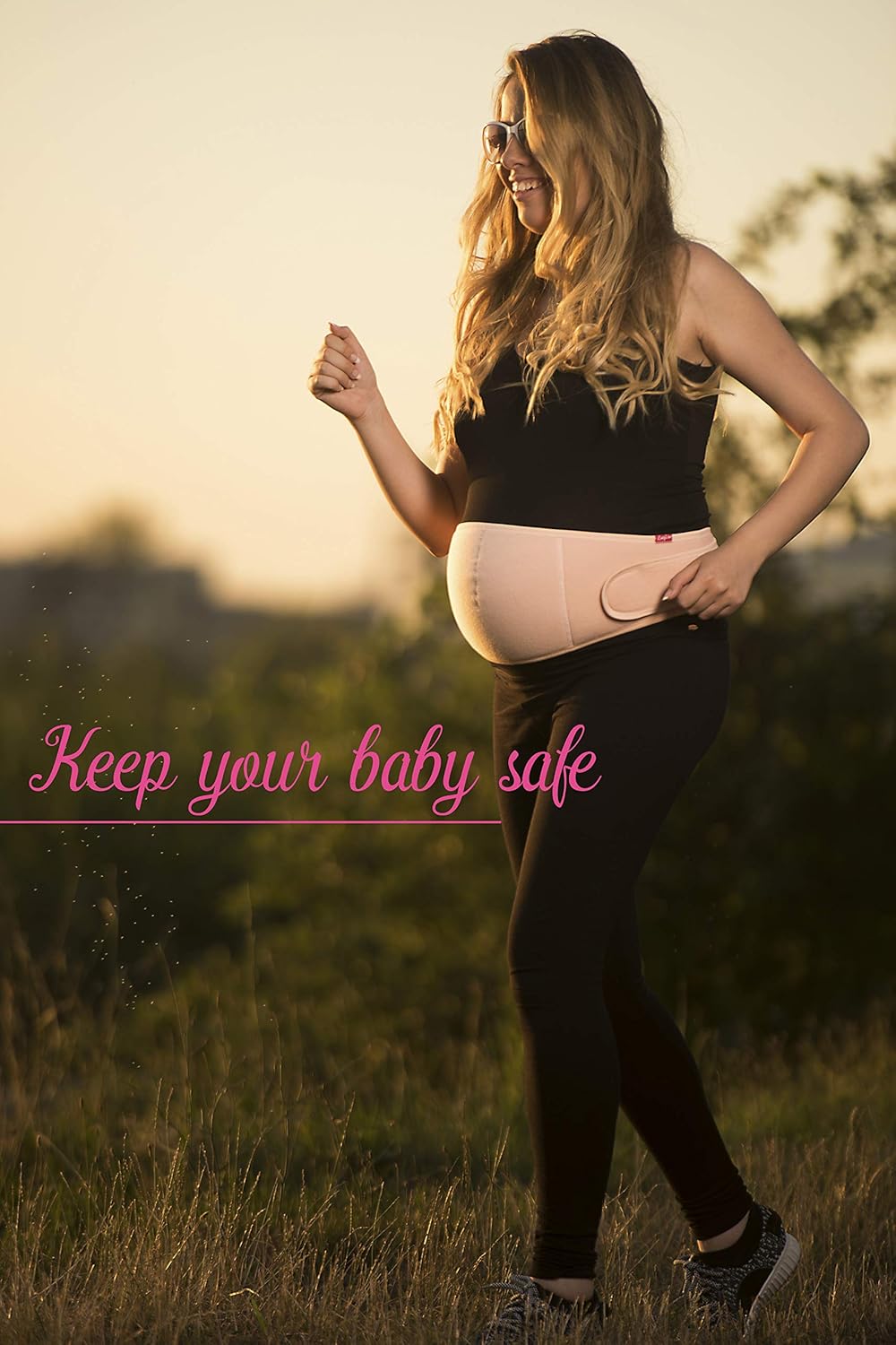 LucyVee Maternity Belt - Comfortable Pregnancy Support for Back & Pelvic Pain Relief with Adjustable Straps. Ergonomic Shape, Breathable Fabric, one Size, Nude: Health & Personal Care
