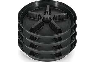Feyvdzv 4 Pack Plant Saucer 12 inch, 8 10 14 17 inch, Plant Stand Plastic Plant Saucers for Indoors Outdoor, Heavy Duty Flower Saucers for Potted Plants, Pot Saucers for Plants, Grow Bags Saucers