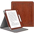 Fintie Stand Case for 7" Kobo Libra Colour (2024) / Kobo Libra 2 (2021) eReader - [Multi-Angle Viewing] Slim Fit Vertical Stand Cover with Auto Sleep/Wake, Brown