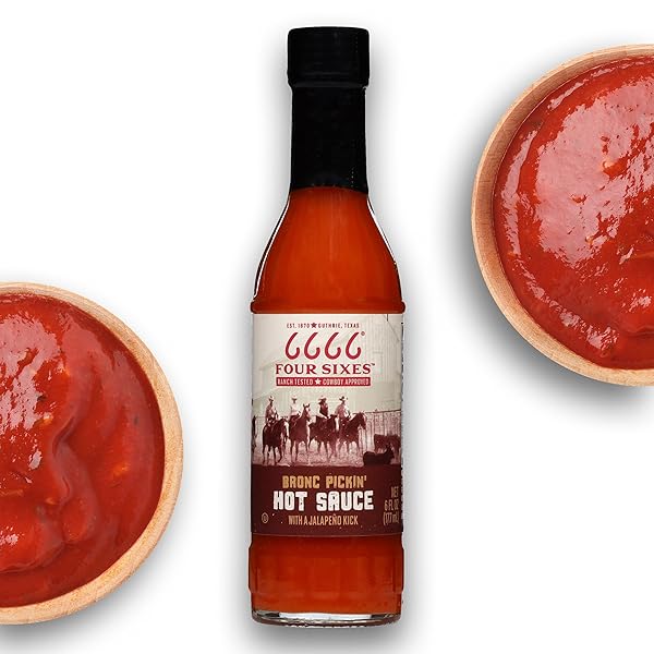 6666 FOUR SIXES BRONC PICKIN’ HOT SAUCE, 6 OUNCE