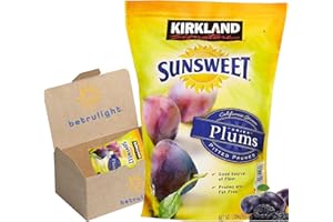 SENTICUM Prunes Pitted, Dried Plums Pitted Prunes for Constipation, | Dried Prunes Pitted Unsweetened - Gluten Free, Vegan, Low Fat - Dietary Fiber & Natural Minerals - Healthy Snacks, Jumbo Bag of 56 Oz comes in BETRULIGHT Branded Box