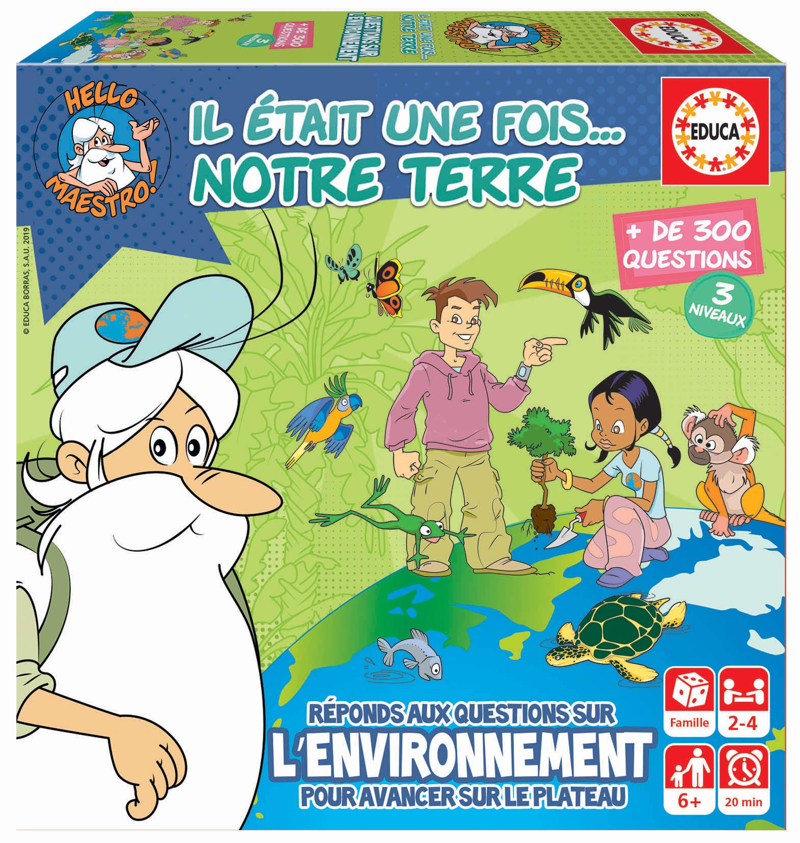 Educa Borrás 18162 Mini Game "It was once...Our Earth Socité" Assorted Colours