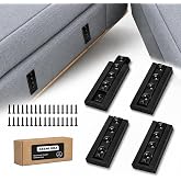 Heavy Duty Sectional Couch Connectors, 4 Pack Interlocking Couch Connector Brackets, Sofa Connectors for Sectionals, Couch Clamps to Make Sectional Stay, Keep Sectional from Sliding Apart