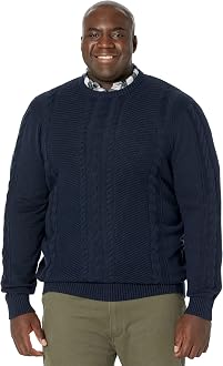 Nautica Big \u0026 Tall Cable-Knit Sweater 