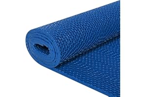 petour 4x10 Ft Commercial Drainage Mat, Blue Heavy Duty Swimming Pool Flooring Mat PVC Mesh Hollow Non Slip Drainage Floor Ma