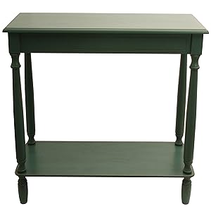 Décor Therapy FR1801 Console Table, W x 11.8" D x 28.25" H, Antique Teal