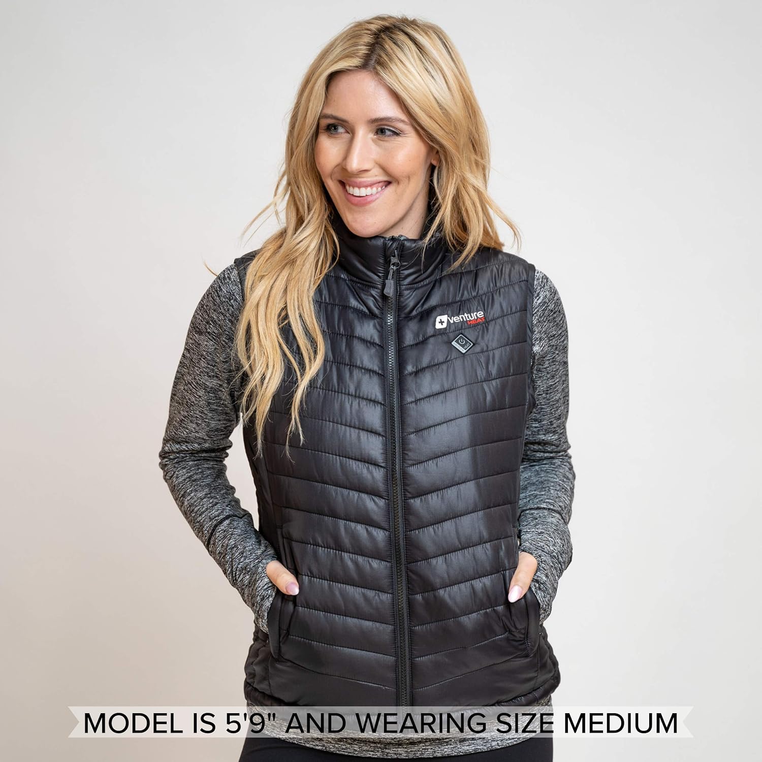 Venture Heat Women's Heated Vest with Battery Pack - Insulated Electric Jacket, Puffer Vest, Roam 2.0: Clothing