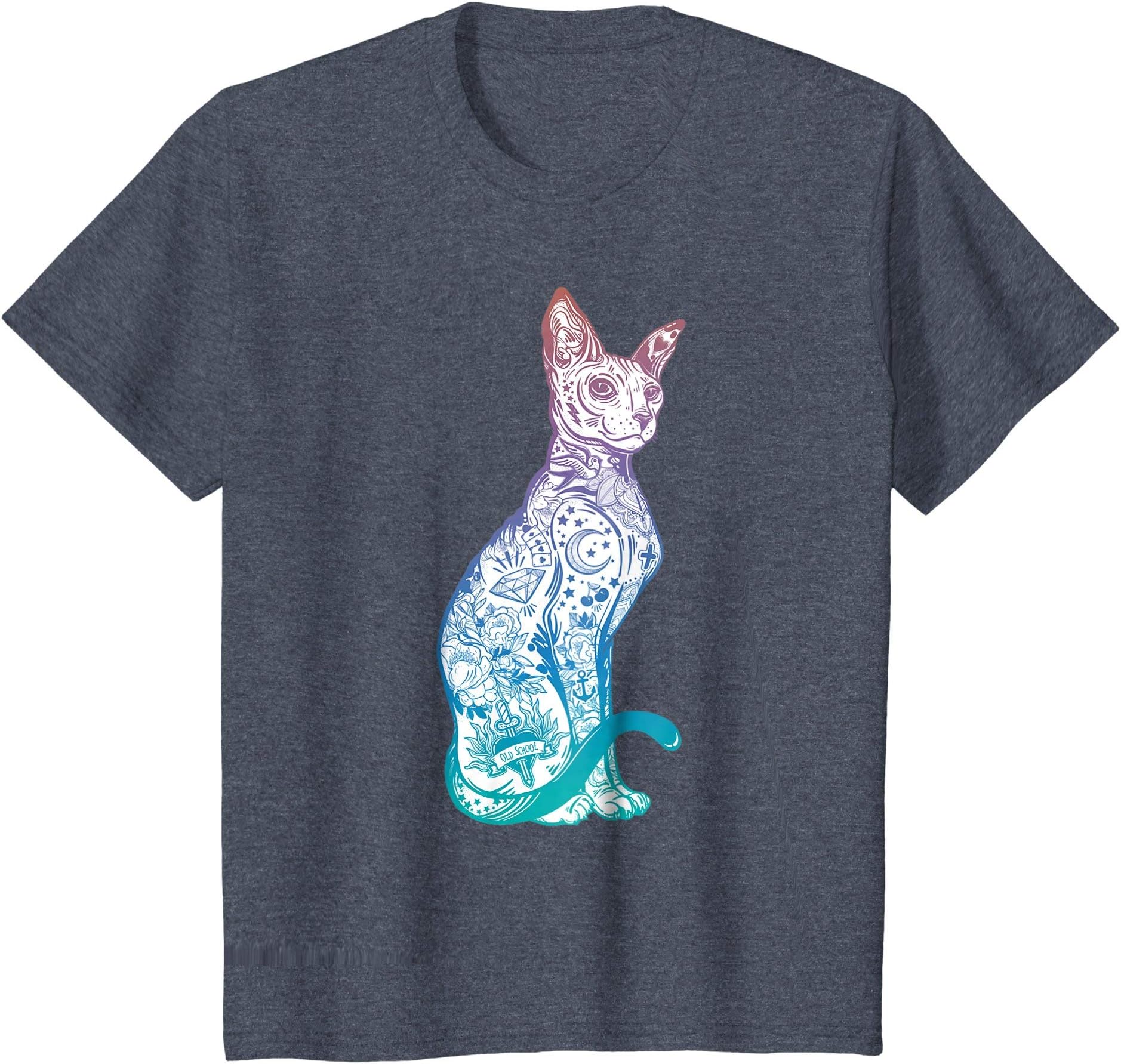 Stay Weird - Pastel Goth Sphynx Cat Tshirt - Tattoo Kitten