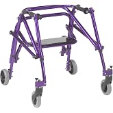 Inspired by Drive Nimbo 2G Posterior Walker with Seat, Wizard Purple, Small | Lightweight Posterior Walker with Padded Seat Lets Users Rest and Move Safely with Adjustable, Sturdy Support