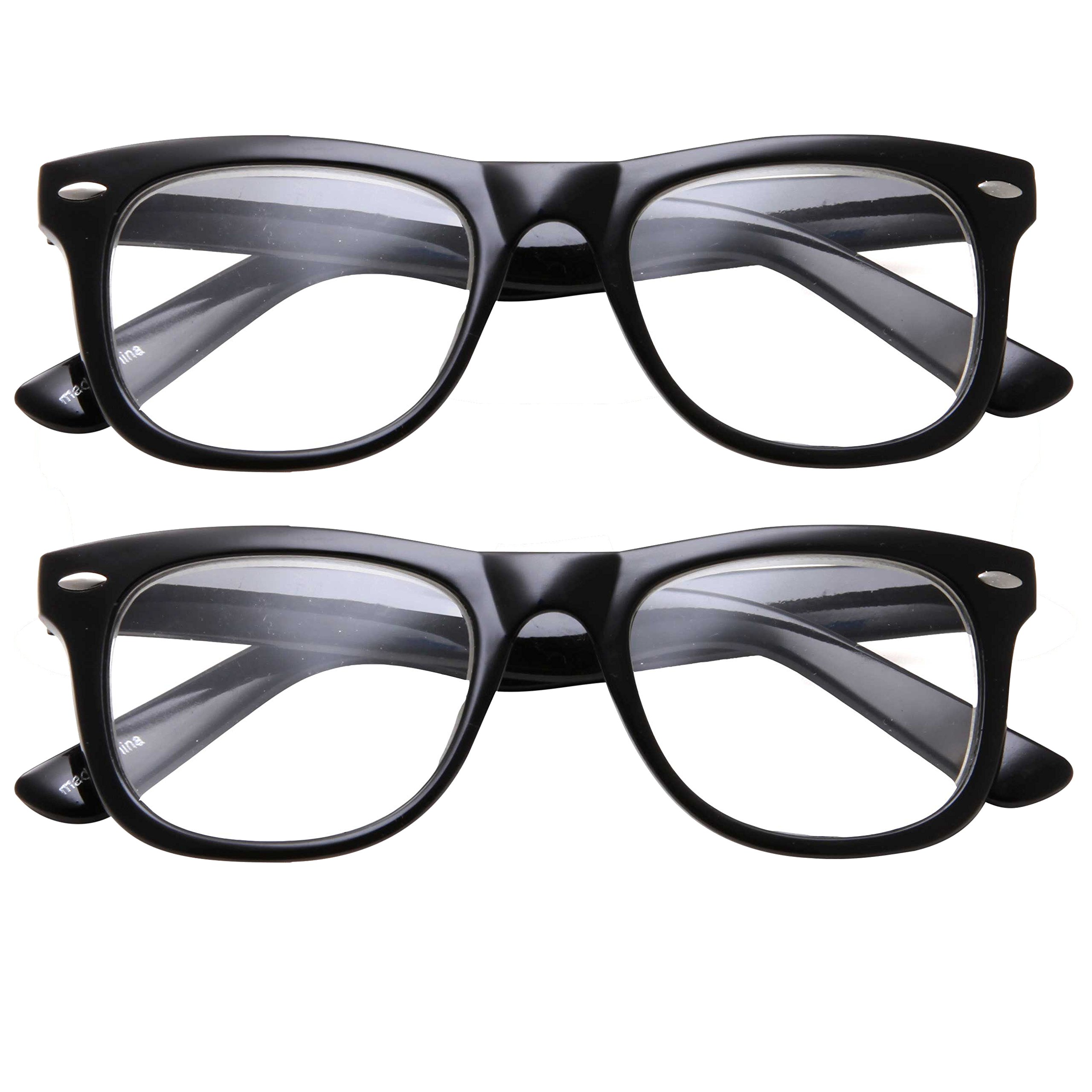 2 Pack High Magnification Reading Glasses Strong Power Readers 4.006.00 Black/+6.00 on