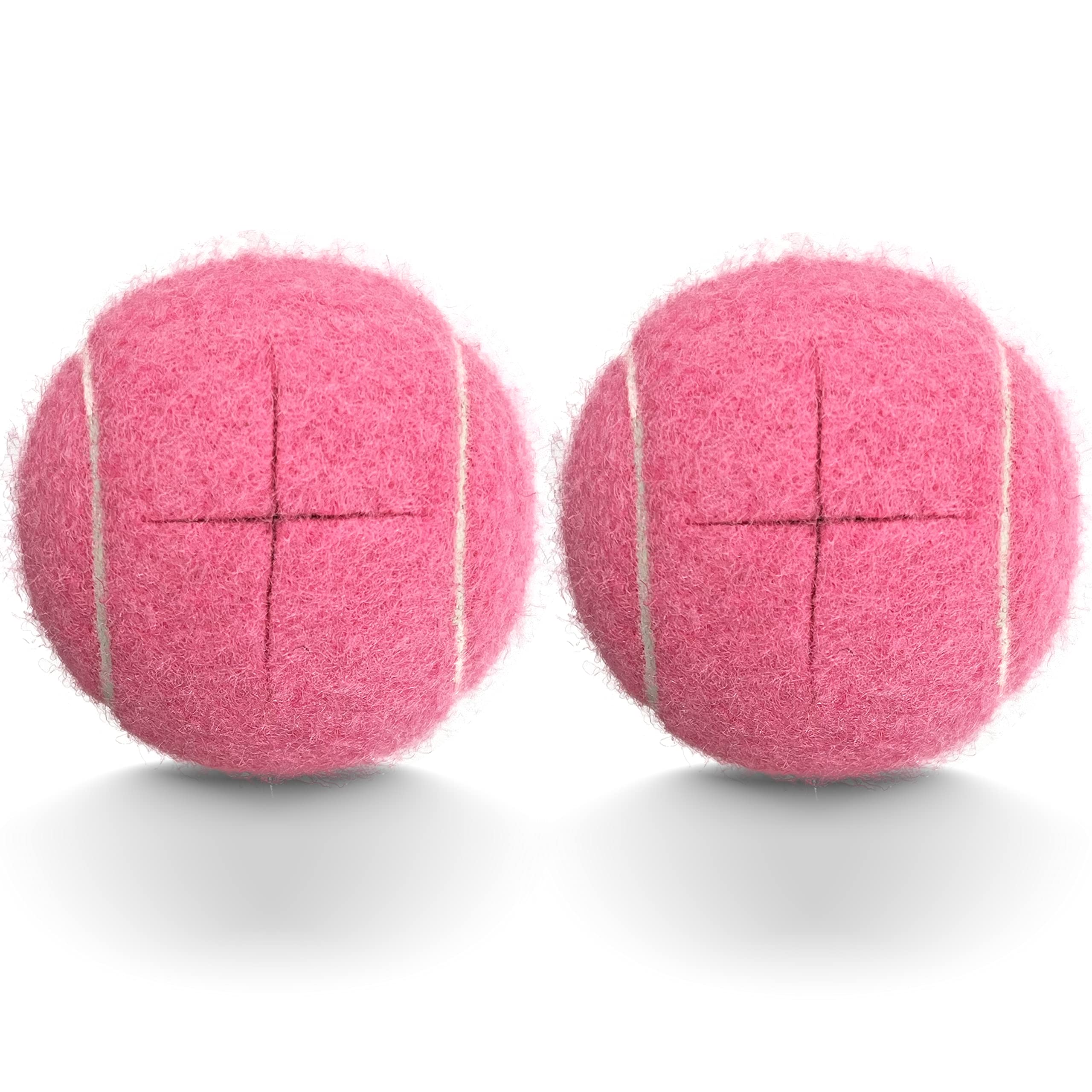Photo 1 of HPWFHPLF 2PCS Precut Tennis Balls, Walker Glide Balls, Heavy Duty Long Lasting Felt Pads for Furniture Legs and Floor Protection (Pink)