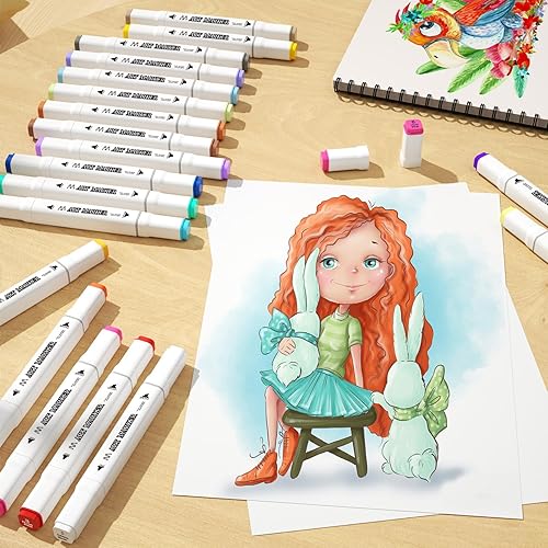 Banral 120 Colors Alcohol Markers Set, Dual Tip Art Markers Pens