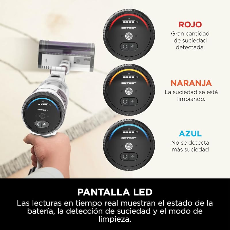 Aspirador Detect Clean & Empty sem fios e sem saco, tecnologia de deteção de sujidade e base auto-esvaziante de 2 l, autonomia em 60 min, Anti Hair Wrap e bico e escova estreitos, branco, IW3613EUT
