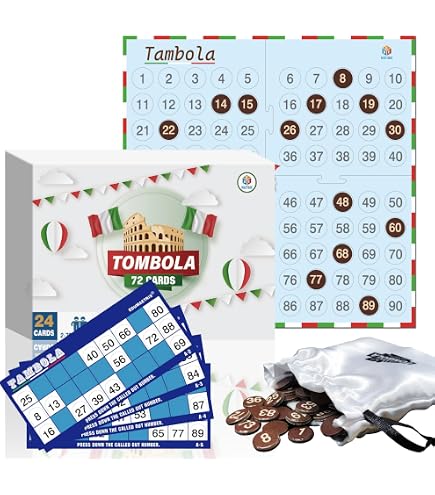 Russian Loto Family Game - Jeu de Bingo pour Adultes - Tombola Games - Jeu de Loto Russe avec Barils en Bois, Cartes de Bingo et Jetons - Jeux de