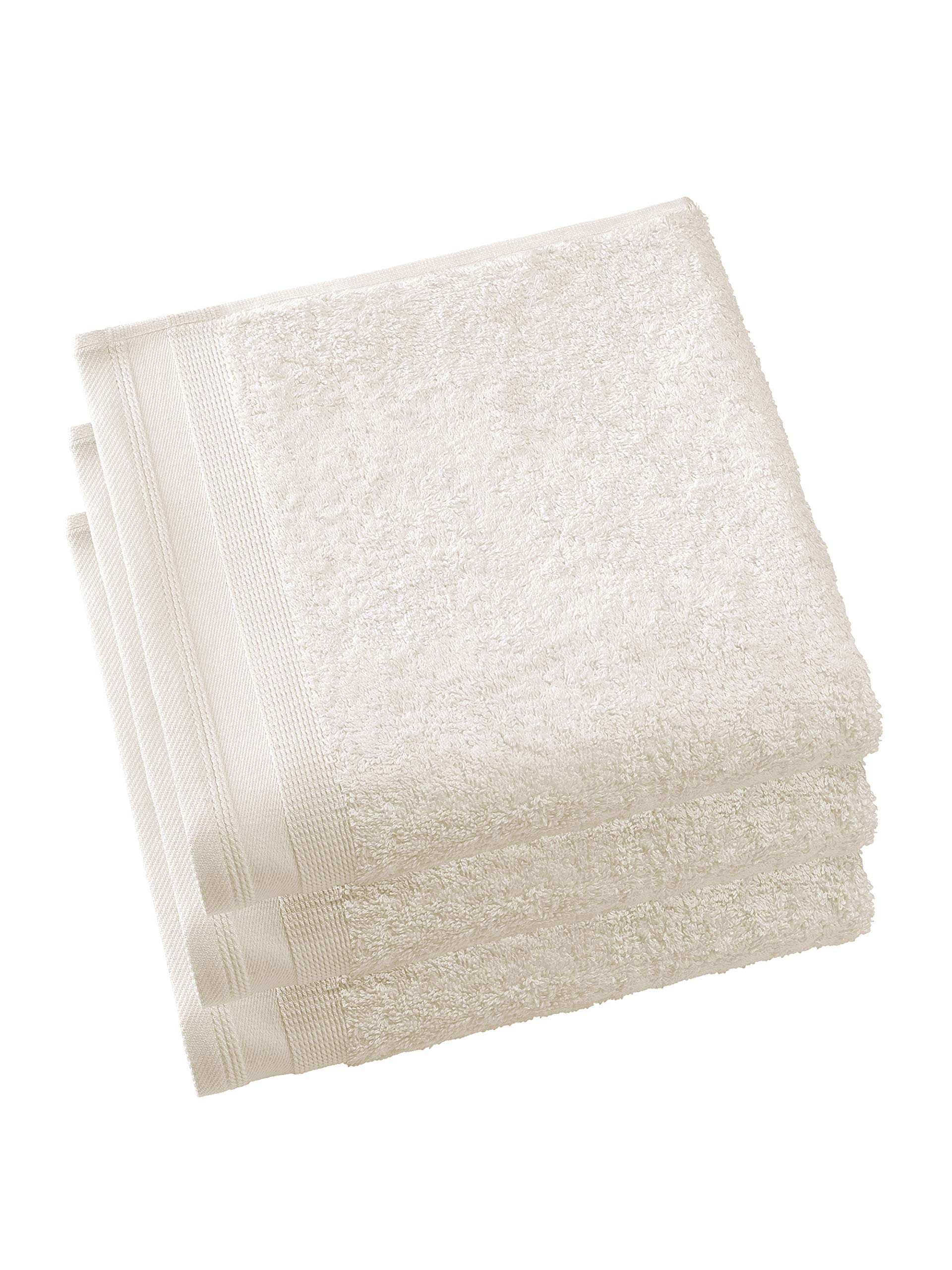 De Witte Lietaer Contessa Luxe Set of 3 Bath Towels, Cotton, Vanilla 50 x 100 cm