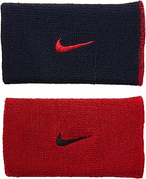 Amazon Nike ナイキ ドライフィット ホーム アウェイ ダブルワイド リストバンド バーシティークリムゾン ブラック Bn5005 6 F Nike ナイキ スポーツケア アクセサリー 競技備品