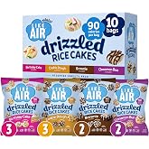Like Air Drizzled Rice Cakes - 4 Flavor Variety Pack (10ct) Vegan/Nut-Free | 4 Flavor Snack Pack (Pack of 10) - 90 Calories Per Bag, Gluten Free Snacks For Kids, Kosher
