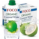 FOCO UHT Organic Coconut Water 16.9 fl Oz, Pack of 12, NON-GMO, Never from Concentrate