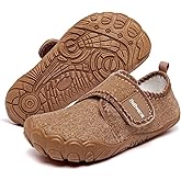 Heiiwarm Kids Slippers Boys Girls Comfortable Warm Wide Toe Shoes Lightweight Non-slip Indoor Fleece Slippers（Little Kid/Big Kid）