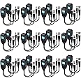 DeguangXin Passive Video Balun 12 Pairs HD-CVI/TVI/AHD Passive Video Balun with Power Connector and RJ45 CAT5 Data Transmitter BNC Twisted Pair