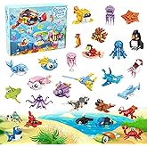 TWERF 30 Packs Ocean Party Favors for Kids 895 PCS Mini Marine Animals Building Blocks for Goodie Bag Stuffers Bulk Classroom Prizes Easter Basket Birthday Party Favors for Boys Girls Ages 6-8-12
