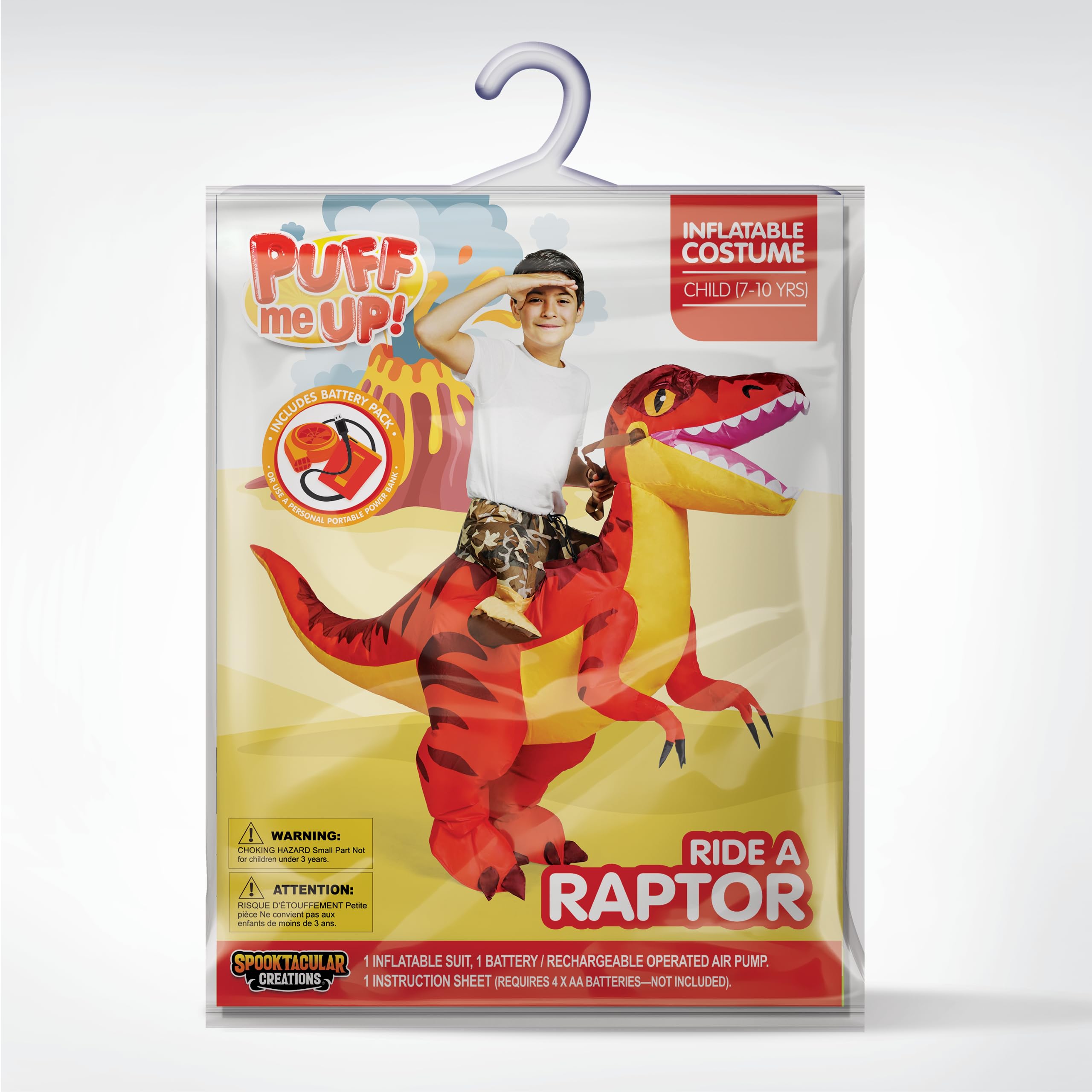 Inflatable Raptor Rider Costume Mua Kids Inflatable Dinosaur Costume, Riding a Velociraptor Costume ...