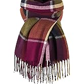 Trifabricy Winter Scarfs for Women, Soft Cozy Plaid Scarf, Long Blanket Scarf, Winter/Fall Pashmina Shawls and Wraps