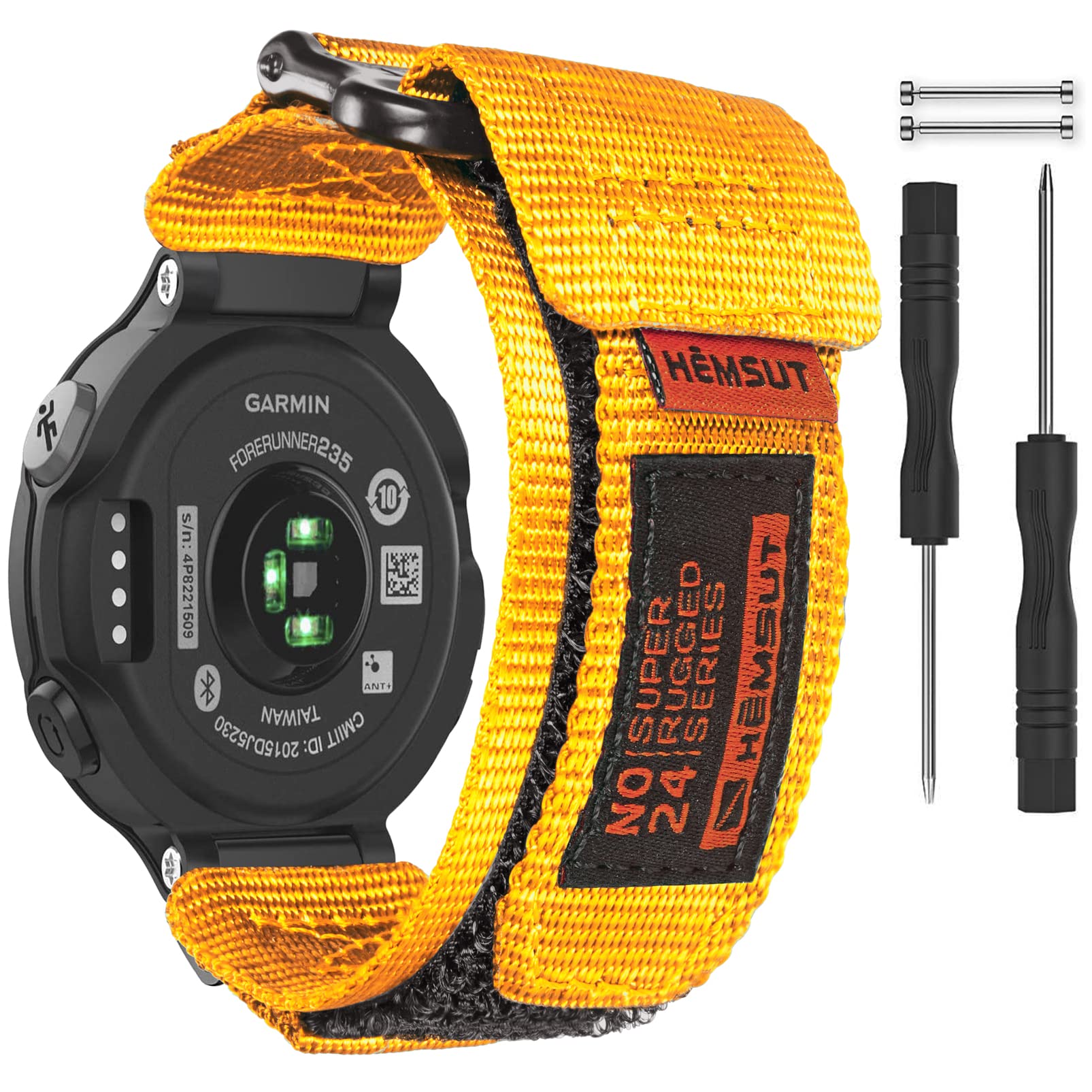 torbollo Compatible with Garmin Forerunner 235, Rugged Replacement Watch Band Strap Wristband for 220/230/235/620/630/735XT/235 Lite Smart Watch for Women Men