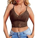 Avidlove Lace Bralette for Women V Neck Camisoles Racerback Adjustable Strap Sexy Crop Tops