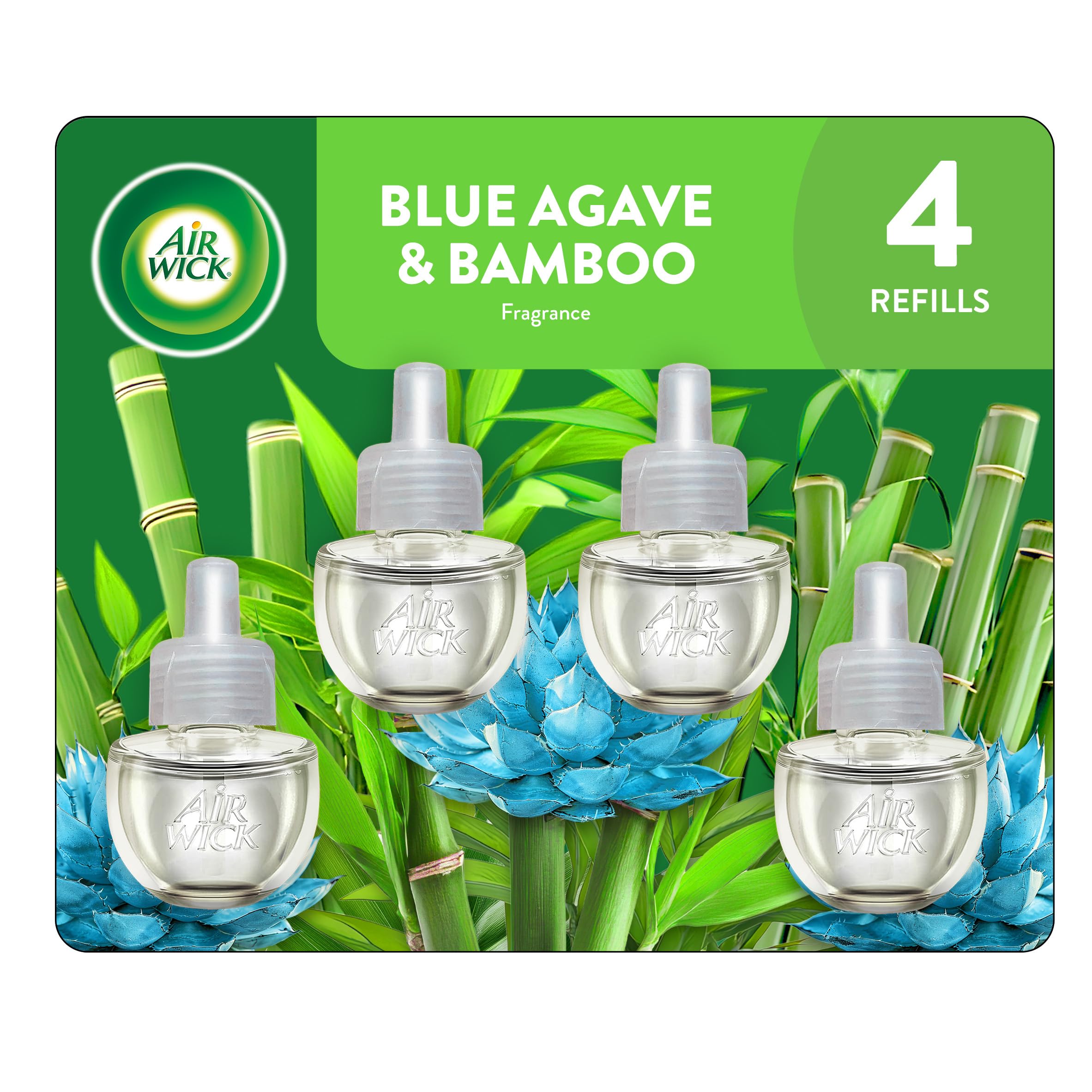Photo 1 of * missing one *
Air Wick Plug In Scented Oil Refill, Infused with Essential Oils, Plug In Air Fresheners for Home, Blue Agave & Bamboo, 4 ct