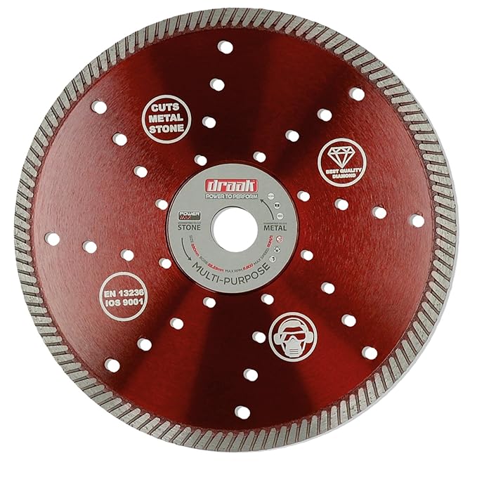 Diamond Cutting Disc 230mm 9" Angle Grinder Stone, Concrete, Metal & Steel Amazon.co.uk DIY