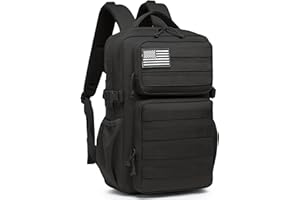 Wotony Military Tactical Backpack for Men Waterproof Daypack 3 Day Assault Pack Molle Bag with Water Bottle Holder