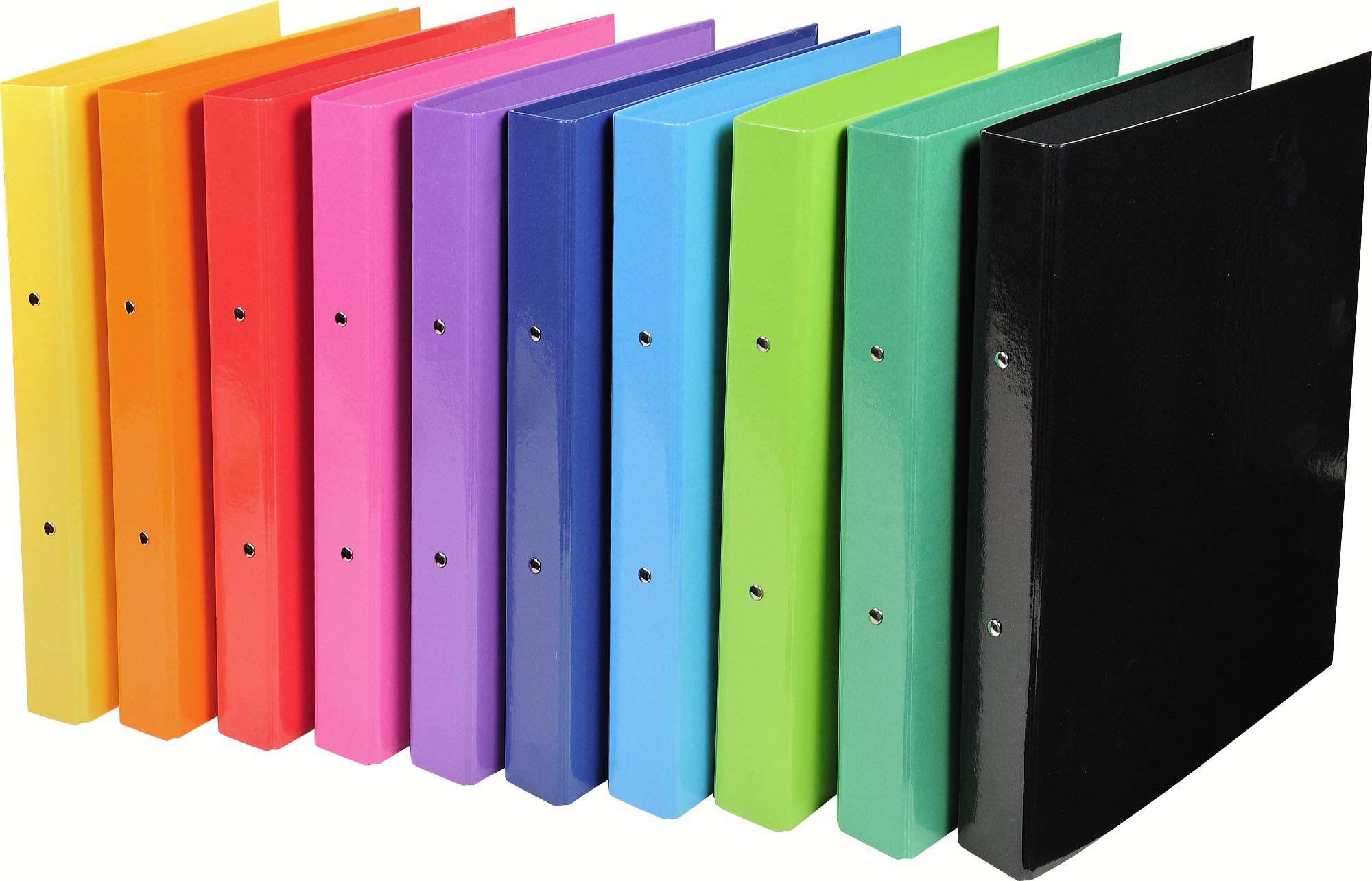 Exacompta 54929E Iderama Cardboard Ring Binder, A4, 2 Rings, Thickness: 30 mm, assorted colours