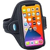 Tune Belt AB91 Running Armband for iPhone 16/15/14/13/12, 11-16 Pro, 16e, Galaxy S24/S23 – Sweat-Resistant, Stable, Comfortable, Phone Holder with Adjustable Band for Jogging & Workouts (Black)