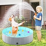 Foldable Dog Pool, Kiddie Pool Hard Plastic Pool