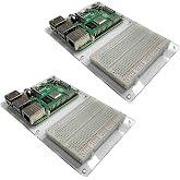 Breadboard Base Plate for Raspberry Pi, Integrated Base Platform with Built in Breadboard for Prototyping and DIY Projects, 2 Sets