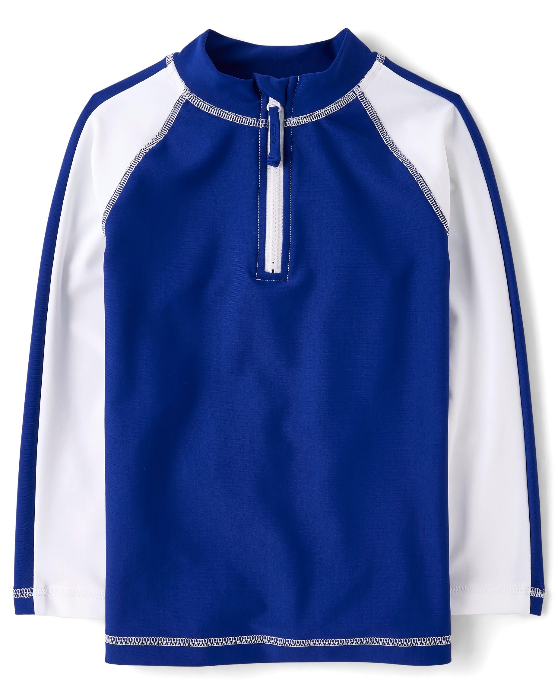 Gymboree,Boys,and Toddler Long Sleeve Rashguard,Navy Colorblock,10