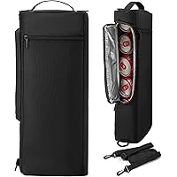 Golf Cooler Bag, TORIBIO Thicken Hidden Insulated Cooler- Holds 6 Beer Cans or 2 Wine Bottles, Leakproof Insulated Beer Sleev