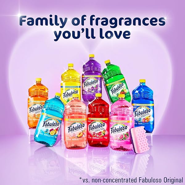 FABULOSO MULTI-PURPOSE CLEANER AND FLOOR CLEANER, 2X CONCENTRATED FORMULA, LONG-LASTING FRESHNESS, WATERMELON SCENT, 56 FLUID OUNCES