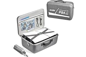 STARTRC GAMES Carrying Case for PS5 SLIM, Hard Shell Travel Storage Case Compatible with 2023 New PS5 Disc/Digital Edition Console (Fits PlayStation 5 Slim Console only)