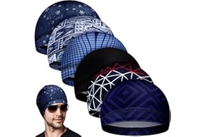 Haysandy 6 Pcs Cooling Skull Cap Motorcycle Helmet Liner Men Women Sweat Wicking Beanie Bicycle Running Cap Head Wrap